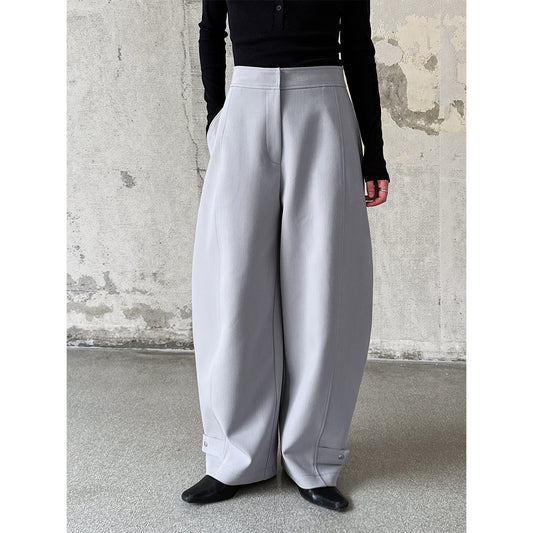Luxi Japanese niche design loose and thin sickle pants women's  spring new high-waisted casual trousers 1850