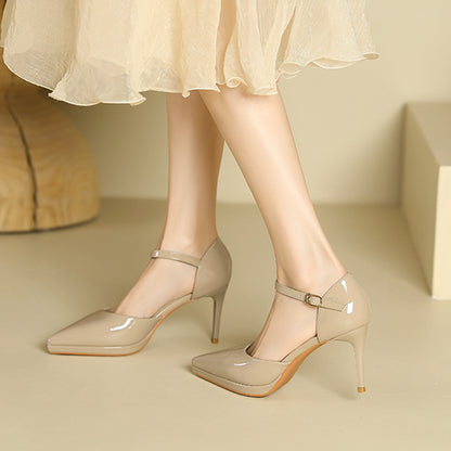 2025 8088-10A pointed-toed stiletto high-heeled shoes for women with bag head hollow high-heeled sandals waterproof table single shoes for women