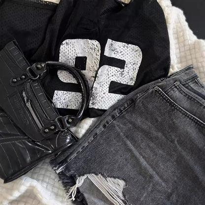 popular summer  new New loose casual street girl lace splicing V-neck short-sleeved fashion T-shirt