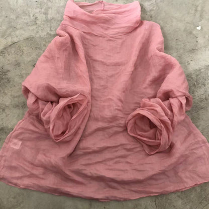 2025    22/11 SN88 spring and summer new simple literary light ramie shoulder shirt