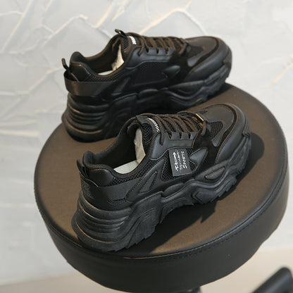 2025  ins Korean version of the new dad shoes for women  spring student versatile sports shoes street shooting casual heightening shoes K819