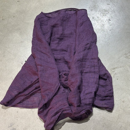 2025  Su Nian Weiyang SN24 literary and retro solid color versatile loose casual yarn-dyed linen jumper