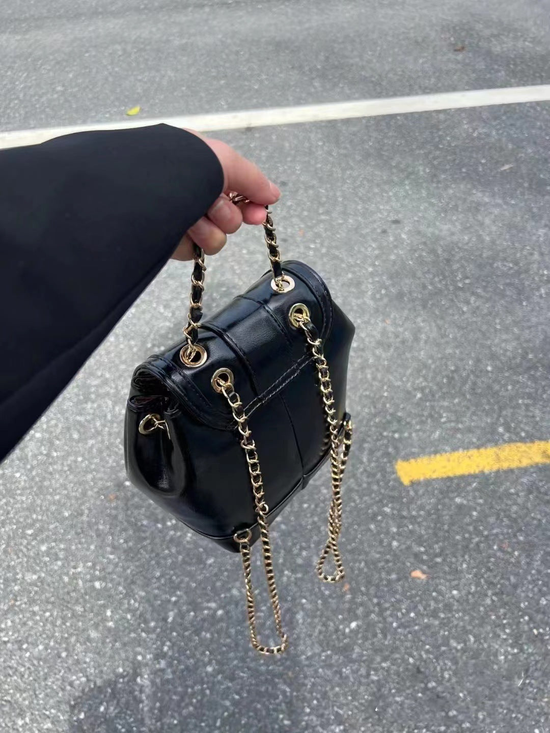 XIANGTUIBAO South Korea Niche Autumn and Winter Mini Chanel Style Chain Backpack Female Ins Blogger Student Oil Wax Leather Shoulder Bag
