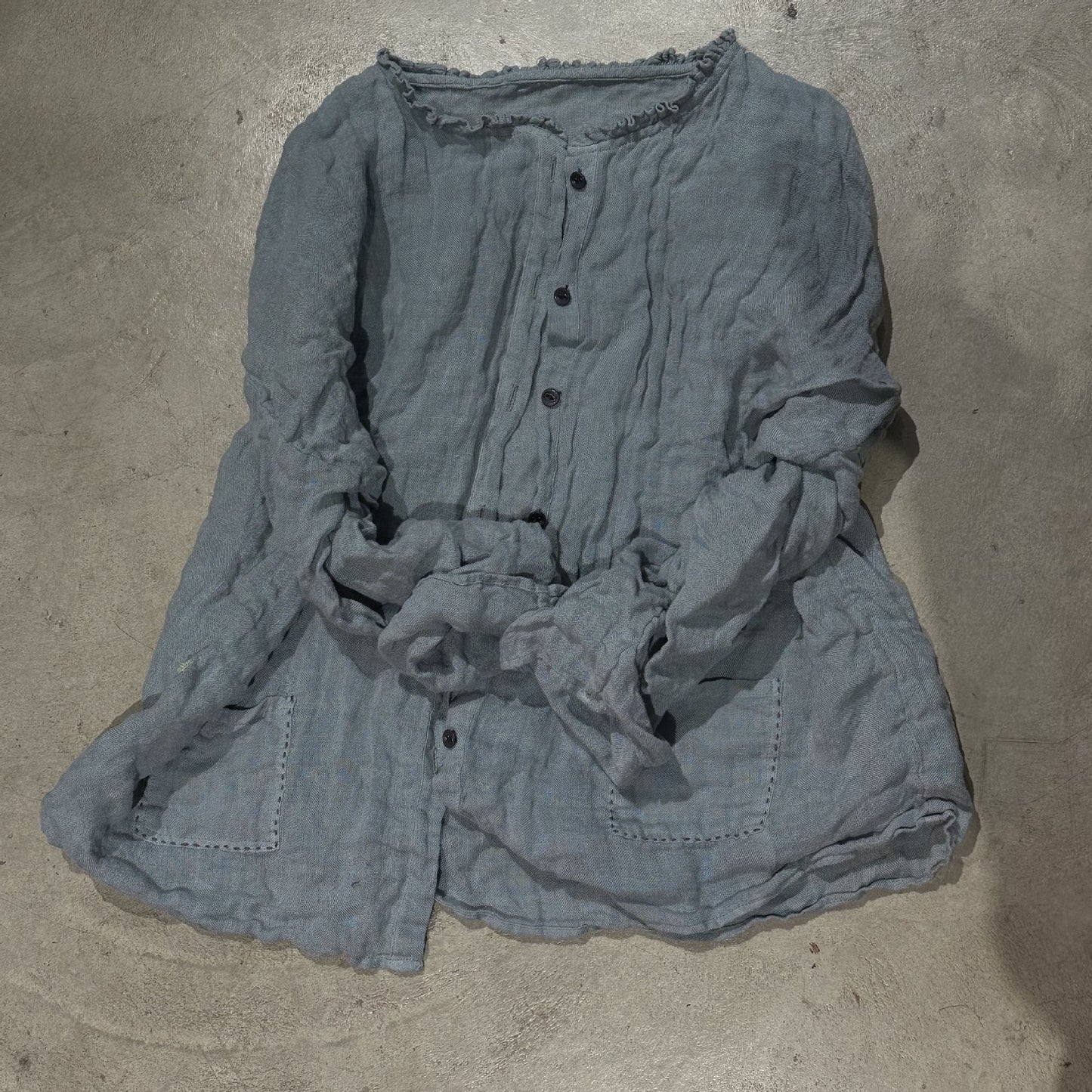 2025  24/1 SN10 casual literary versatile solid color linen long-sleeved cardigan button-up shirt