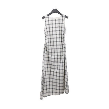 2025 THE MIND Tencel linen pleated vest skirt 2025 summer new high waist slim long skirt 023AX