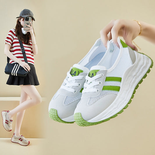 2025  ins Korean version of Forrest Gump shoes women's tide  summer height increase new student sports and leisure mesh breathable ZY2507