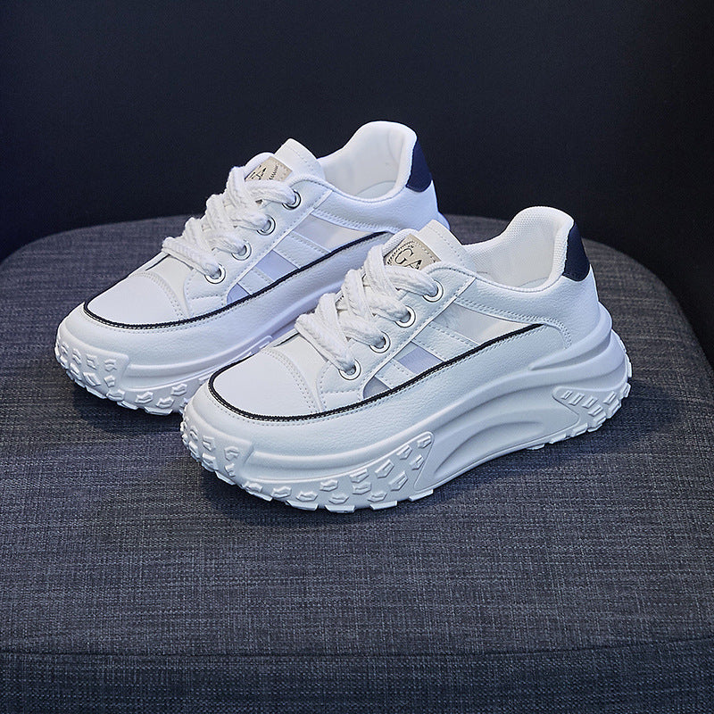 2025  Korean version of summer new dad women's shoes ins tide student breathable sports shoes thick sole heightening casual Q009
