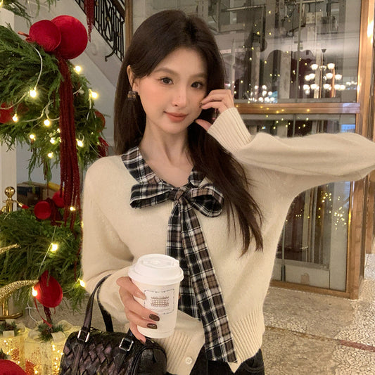 2025 popular winter new temperament versatile Australian wool bottoming shirt long-sleeved knitted sweater women's top 25196