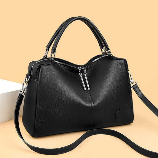 2025 Leather bag autumn women's popular new fashion temperament handbag high sense large capacity niche messenger bag women