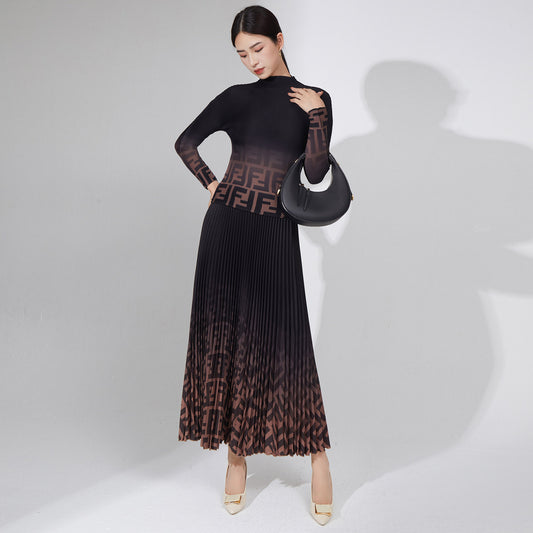 2025 Fashion pleated suit women's autumn clothing high-quality two-piece set processing custom-made 2025 Popular trade big-name women's clothing foundry