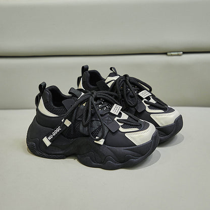 2025  ins Korean version of the new dad shoes girl  spring student sports running casual thick sole height increase FB3305-1