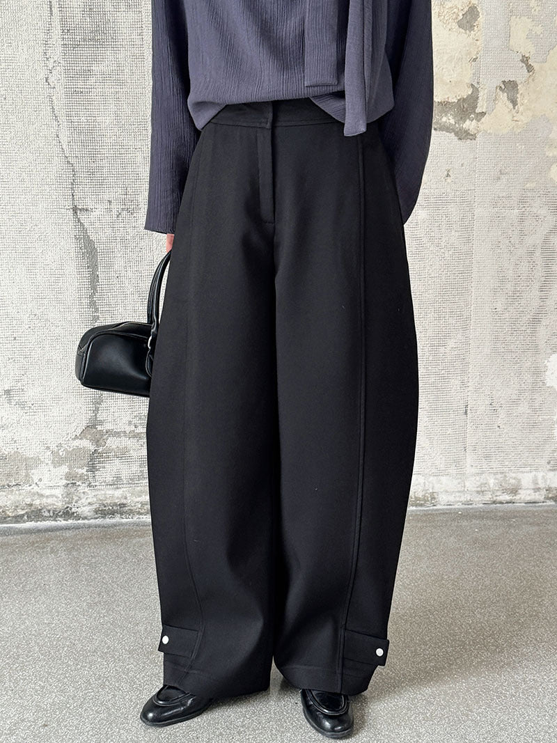 Luxi Japanese niche design loose and thin sickle pants women's  spring new high-waisted casual trousers 1850