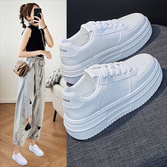 2025  Little white shoes women's  spring new versatile student board shoes women's ins Korean version platform casual shoes women's MX8802