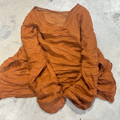 2025    24/7SN72 solid color literary and casual two-color ramie jumper
