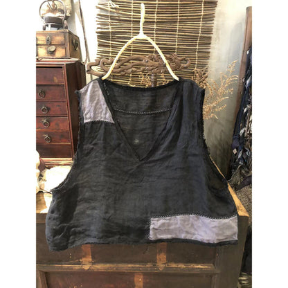 2025    22/8 Early Autumn Literary Retro Linen Loose Shoulder Bottom Turtleneck