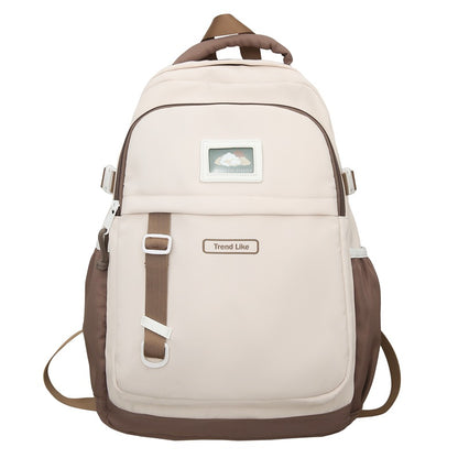 2025 School bag female high school student large capacity school bag casual backpack Korean version simple college student school bag female