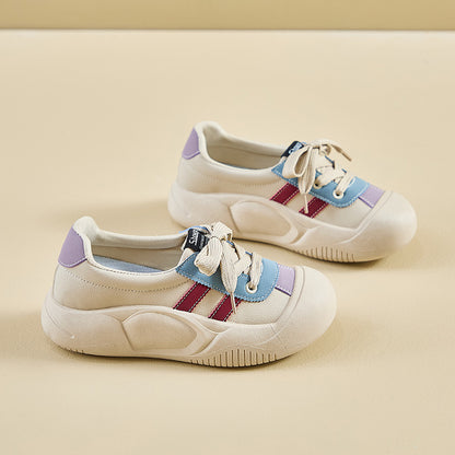 2025  spring little white shoes new Korean version ins female students height increase platform sports board shoes casual shoes KT2682