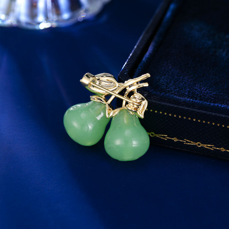 2025 popular new national style temperament gourd brooch light luxury antique corsage women's multi-functional fixed suit pin accessories