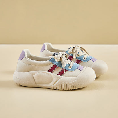2025  spring little white shoes new Korean version ins female students height increase platform sports board shoes casual shoes KT2682