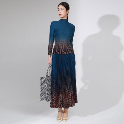 2025 Fashion pleated suit women's autumn clothing high-quality two-piece set processing custom-made 2025 Popular trade big-name women's clothing foundry