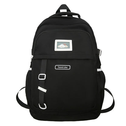 2025 School bag female high school student large capacity school bag casual backpack Korean version simple college student school bag female