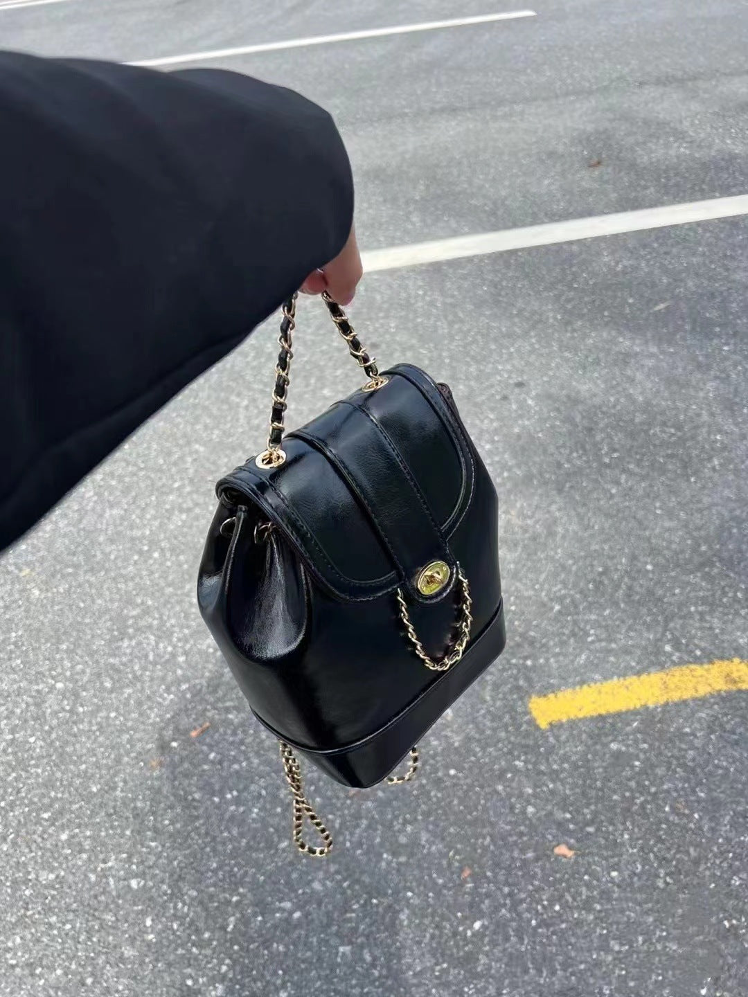XIANGTUIBAO South Korea Niche Autumn and Winter Mini Chanel Style Chain Backpack Female Ins Blogger Student Oil Wax Leather Shoulder Bag