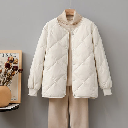 2023 early spring new diamond collarless small fragrance light short cotton clothes women's winter cotton clothes jacket
