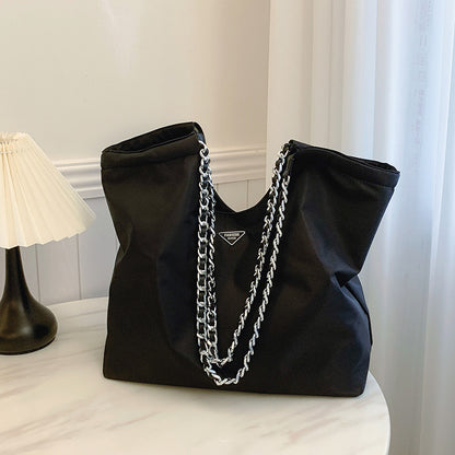 2025 Tote bag popular autumn new soft leather women's bag high-end sense large-capacity casual shoulder bag textured commuter bag