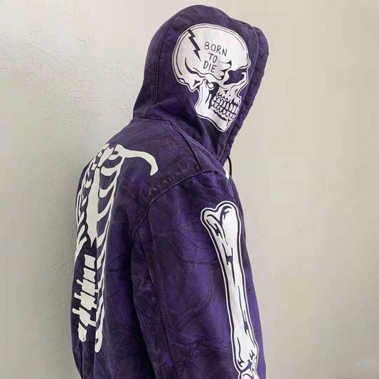 xiangtuibao Y2k Women Gothic zipper hoodie Sweatshirt women and men  bulk items wholesale lots tops red couple trend Harajuku punk clothing