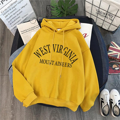 xiangtuibao oversized Hoodies Women Thicker Letter Warm Pullover Coat Drawstring Harajuku Sweatshirt Pink Womens Korean New High Quality