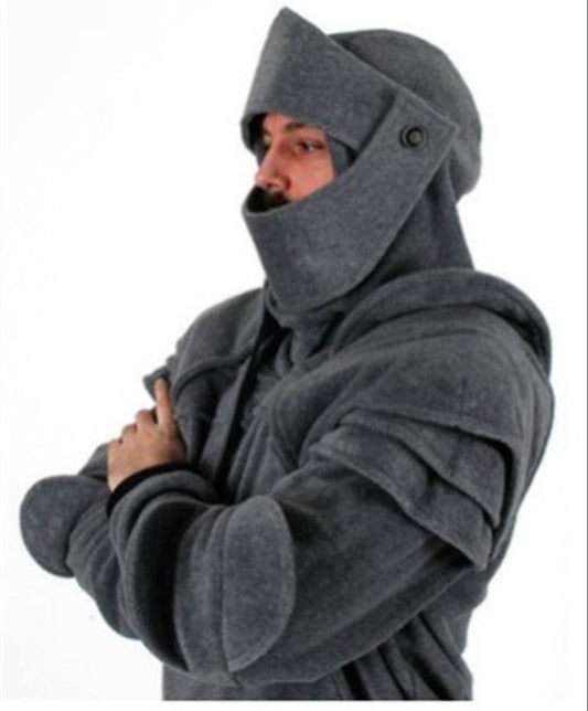 xiangtuibao Punk Streetwear Men's Arthur Medieval Hollow Knight Hoodie Armor Sweatshirt Pullover Hooded Jacket S-5XL Hoodies Harajuku
