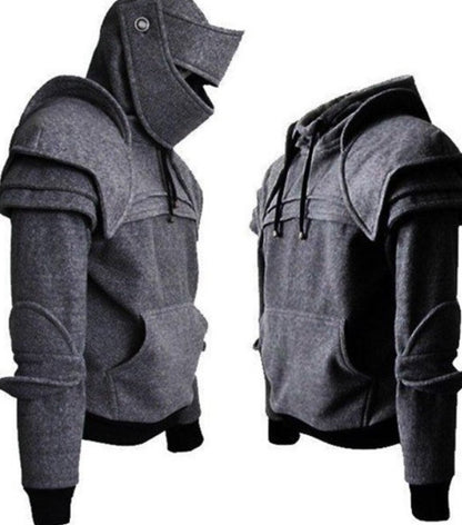 xiangtuibao Punk Streetwear Men's Arthur Medieval Hollow Knight Hoodie Armor Sweatshirt Pullover Hooded Jacket S-5XL Hoodies Harajuku
