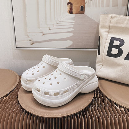 Summer Women Croc Clogs Platform Garden Shoe Sandals Height Increasing Slippers Slip On For Girl Beach Shoes Fashion Lady Slides
