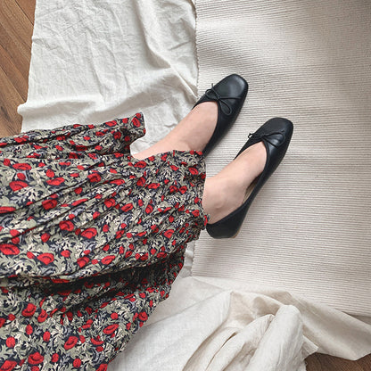 xiangtuibao Women Ballet Flat Shoes Comfortable Soft Boat Shoes Slip On Loafers Ballerina Shallow Slides  Round Toe Casual Flats
