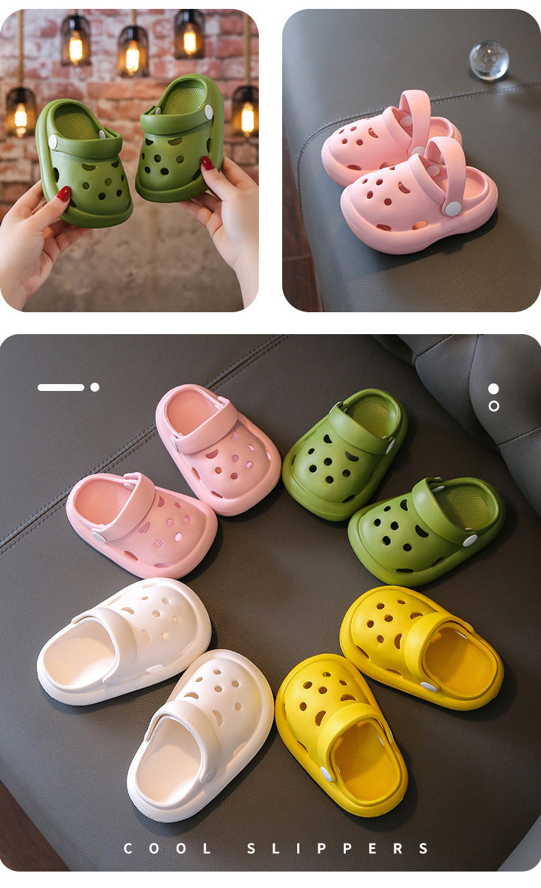 xiangtuibao Summer Children's Slippers Outdoor Beach Boys Girls Hole Shoes EVA Comfortable Soft Slides Home Non-slip Breathable Baby Sandals