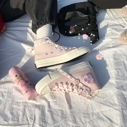 xiangtuibao Summer Floral Women's Espadrilles Japanese Style Pink Lolita Shoes Fashion  Zapatillas Mujer Casual Canvas Sneakers