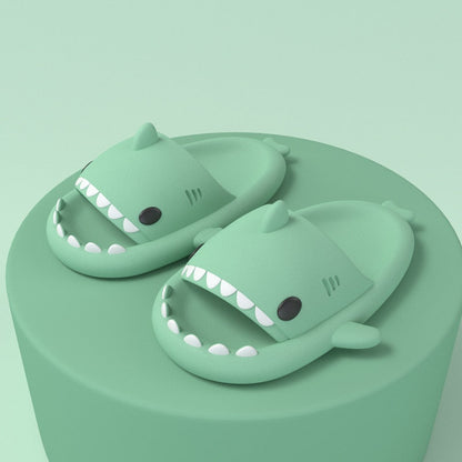 xiangtuibao Unisex Shark Slippers Women New Summer Home Flip Flops Men Non-Slip Solid Color Couple Outdoor Cool Indoor House Funny Slippers