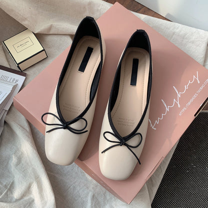 xiangtuibao Women Ballet Flat Shoes Comfortable Soft Boat Shoes Slip On Loafers Ballerina Shallow Slides  Round Toe Casual Flats