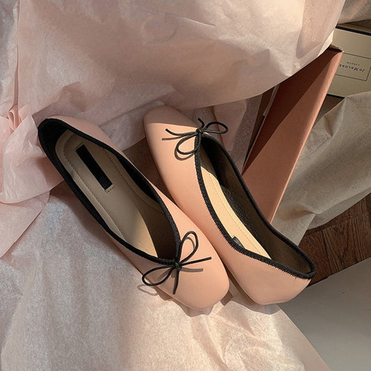 xiangtuibao Women Ballet Flat Shoes Comfortable Soft Boat Shoes Slip On Loafers Ballerina Shallow Slides  Round Toe Casual Flats