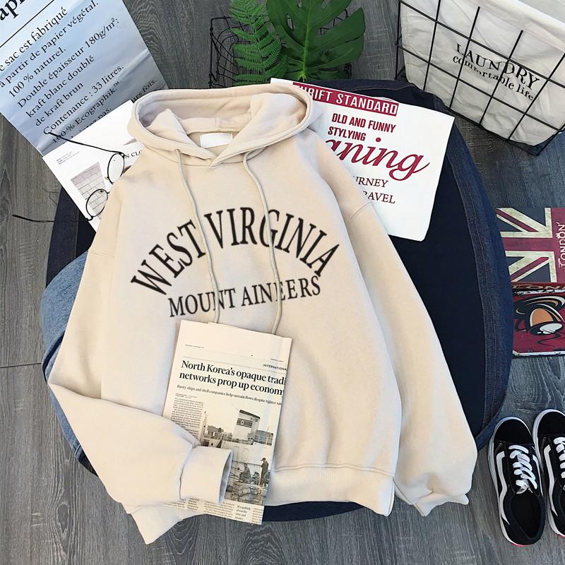 xiangtuibao oversized Hoodies Women Thicker Letter Warm Pullover Coat Drawstring Harajuku Sweatshirt Pink Womens Korean New High Quality