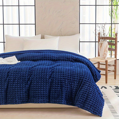 Contemporary Reversible Plaid Flannel Fleece Throw Blanket - Soft Skin-Friendly, All-Season, Machine Washable, Multipurpose, Pet Blanket - 100% Polyester, Woven, 1pc