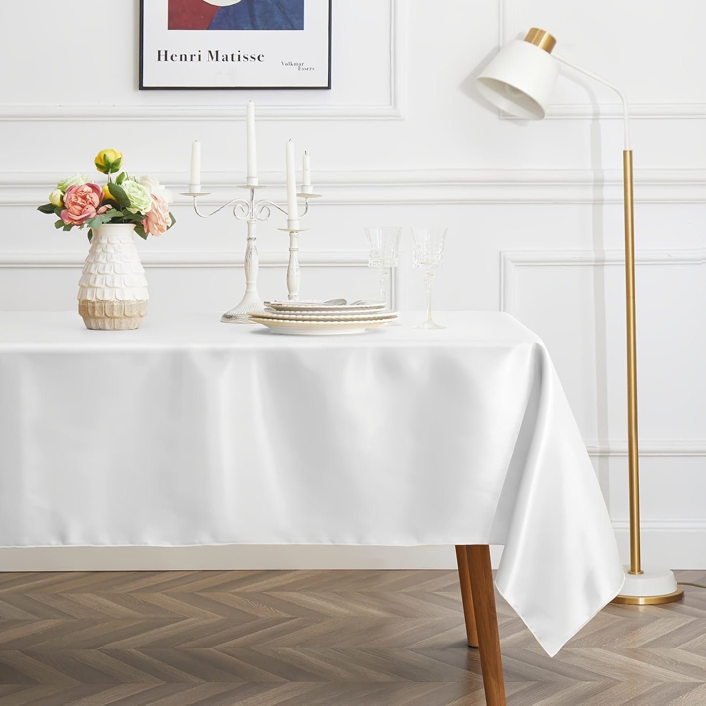 1pc, Satin Tablecloth, Shiny Rectangular Tablecloth Covering Smooth Fabric Dining Table Decoration, Suitable For Wedding Banquet Table Decoration