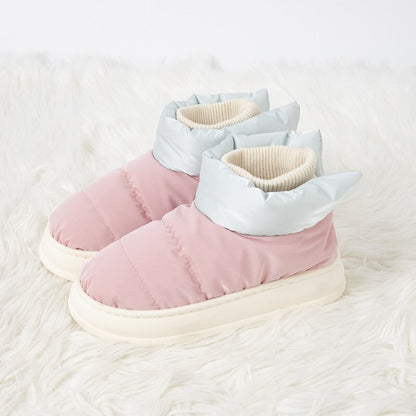 xiangtuibao Flat Heels Women's Shoes Winter Furry Female Ankle Boots Warm Cute Plush Platform Woman Snow Boot Waterproof Footwear