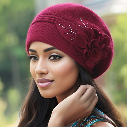 Festive Knitted Beanie Hat for Women: Soft, Warm, And Stylish for Winter - Elastic, Holiday Themed, And Collapsible Design