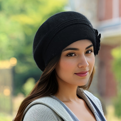 Festive Knitted Beanie Hat for Women: Soft, Warm, And Stylish for Winter - Elastic, Holiday Themed, And Collapsible Design