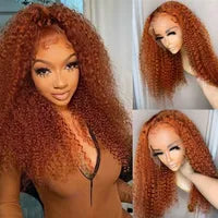 13x4 Red Color 180% Curly Human Hair Wigs for Women 99J Burgundy Transparent Deep Wave Lace Frontal Wig Synthetic