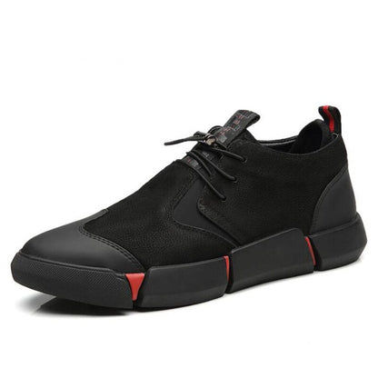 xiangtuibao Shoes Men Black Spring Autumn Men Casual Shoes Leather Breathable Fashion Men Shoes High Quality