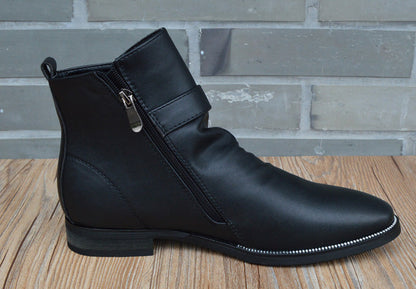 xiangtuibao New Fashion Men Boots Genuine Leather Men's British Autumn Winter Warm Plush Ankle Boots Man Casual shoes Zapatos man hombre