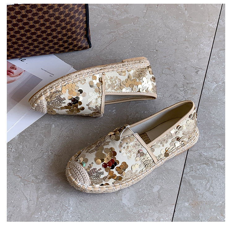 Hot Sale Women Flat Shoes Bling Ballet Loafers Ladies Without Heels Woman's Slip-on Shoes Casual Walk Shoes for Women