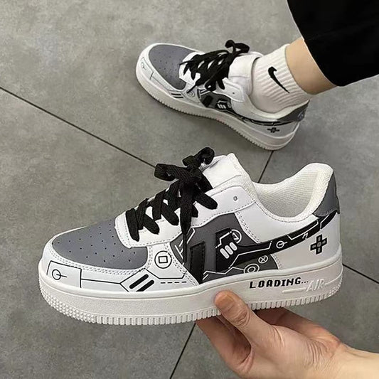 xiangtuibao New Zapatillas Mujer Fashion Game Print Female Sneakers Casual Patchwork Woman Vulcanize Shoes Individual Ladies Footwear